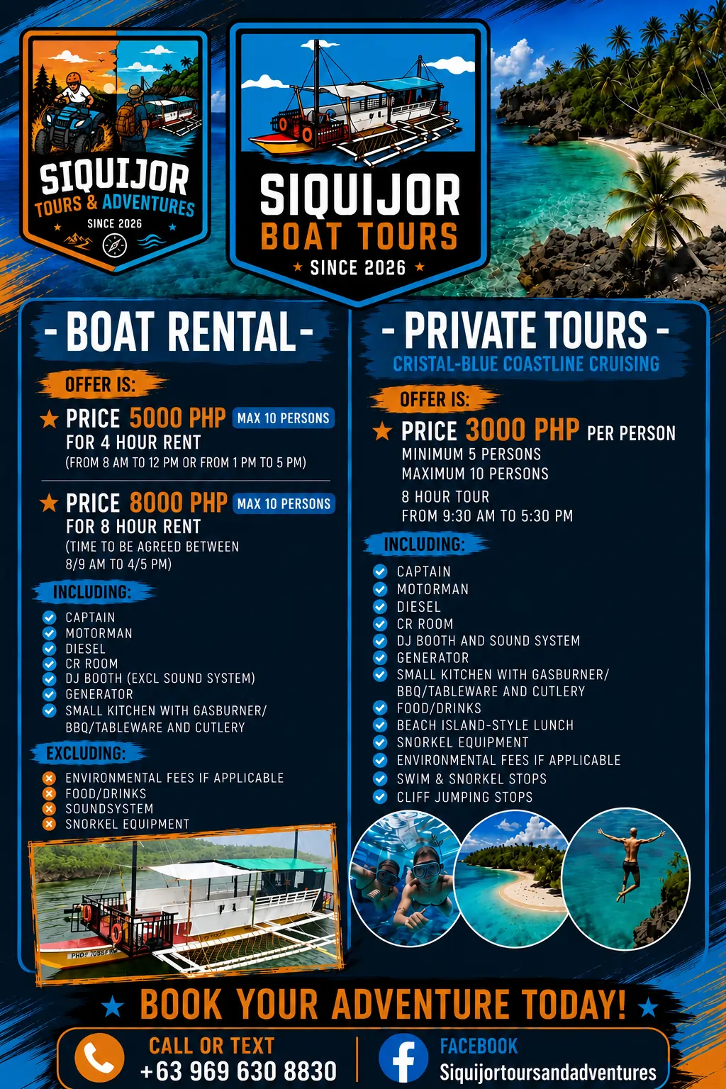 Flyer-poster Siquijor Boat Tours